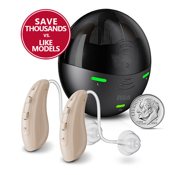The RCA Hearing Aid Behind-the-Ear Micro Design w/ Charging Case